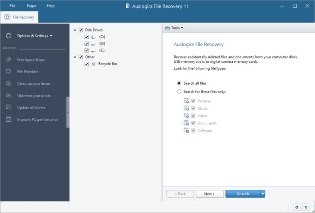 Auslogics File Recovery(恢复丢失文件) v11.0.0.7 便携版